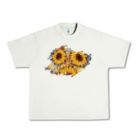 Pistachio sunflower glitter leather patch Urban Heavy Tee - AdoDesignShop