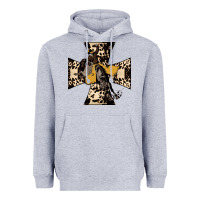 Heather Grey Leopard Bucking Bronco Heavyweight Hoodie - Bettercallsaul