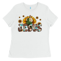 White jesus san judas Ladies Tee - JahusDesignShop