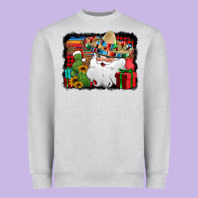 Santa Claus Spanish Christmas Heavyweight Sweatshirt Designed By Jasminsmagicworld