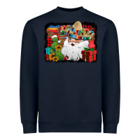 Navy Santa Claus Spanish Christmas Heavyweight Sweatshirt - Jasminsmagicworld