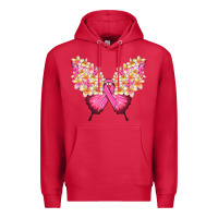 Cardinal Pink ribbon Breast Cancer butterfly Premium Hoodie - NancyCooperArtShop