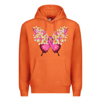 Carrot Pink ribbon Breast Cancer butterfly Premium Hoodie - NancyCooperArtShop