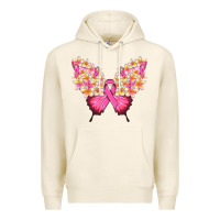 Tofu Pink ribbon Breast Cancer butterfly Premium Hoodie - NancyCooperArtShop