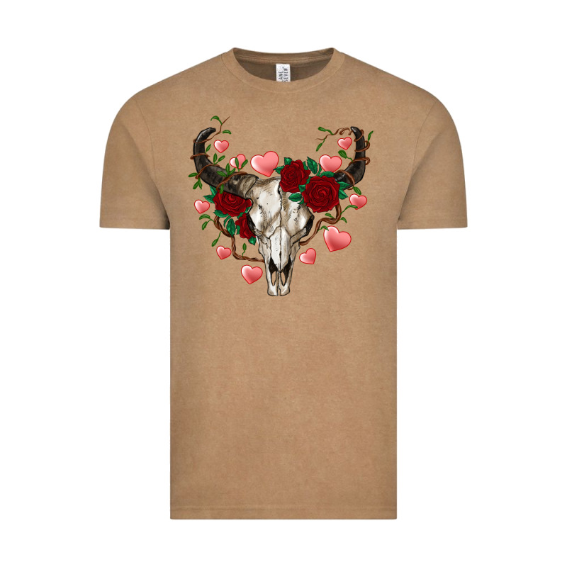 Valentine's Bull Skull Vintage Tee by AdoDesignShop | Teevron