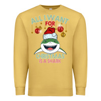 Antique Gold All I Want For Christmas Is A Shark Premium Sweatshirt - Bettercallsaul