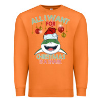Carrot All I Want For Christmas Is A Shark Premium Sweatshirt - Bettercallsaul
