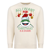 Sandshell All I Want For Christmas Is A Shark Premium Sweatshirt - Bettercallsaul