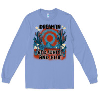 Colony Blue dream' in red white and blue Long Sleeve Tee - MaliasSmallBusiness