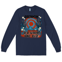 Navy dream' in red white and blue Long Sleeve Tee - MaliasSmallBusiness