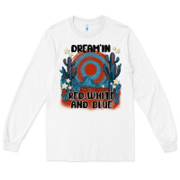 White dream' in red white and blue Long Sleeve Tee - MaliasSmallBusiness