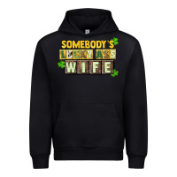 Black St. Patrick's Somebody's lucky ass wife Urban Hoodie - CowGirlArtShop