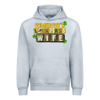 Heather Grey St. Patrick's Somebody's lucky ass wife Urban Hoodie - CowGirlArtShop