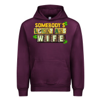 Mauve Wine St. Patrick's Somebody's lucky ass wife Urban Hoodie - CowGirlArtShop