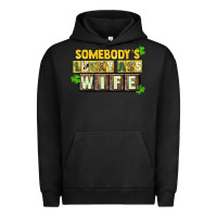 Pigment Black St. Patrick's Somebody's lucky ass wife Urban Hoodie - CowGirlArtShop