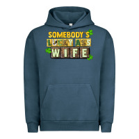 Pigment Midnight Navy St. Patrick's Somebody's lucky ass wife Urban Hoodie - CowGirlArtShop