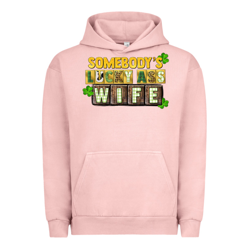 St. Patrick's Somebody's Lucky Ass Wife Urban Hoodie by CowGirlArtShop | Teevron