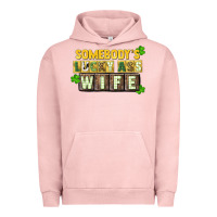 Pigment Salmon St. Patrick's Somebody's lucky ass wife Urban Hoodie - CowGirlArtShop