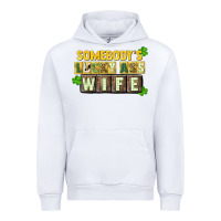 White St. Patrick's Somebody's lucky ass wife Urban Hoodie - CowGirlArtShop