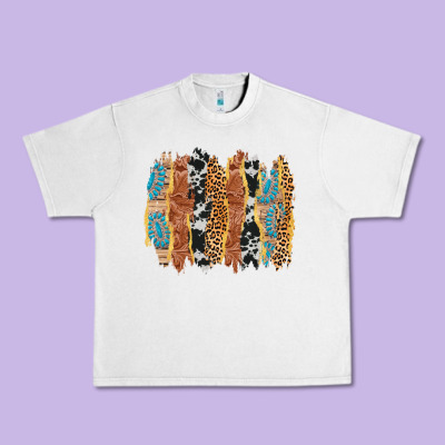Western Brushstrokes Urban Heavy Tee Designed By Adodesignshop