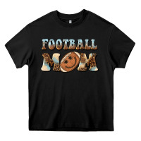 Black football mom football smiley face Heavy Core Tee - BarkalooDesign