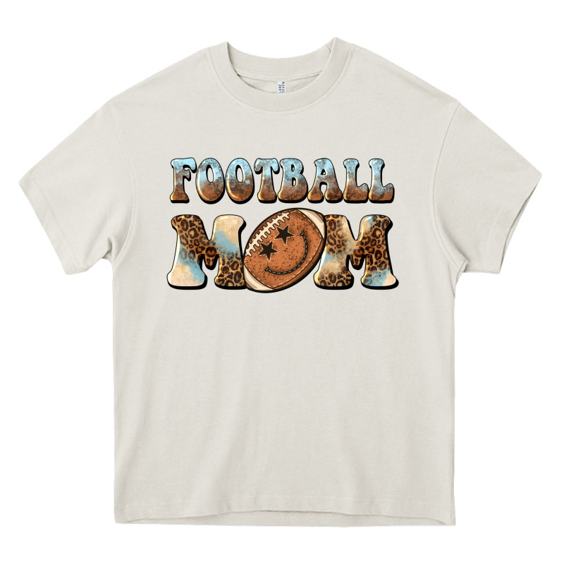 Football Mom Football Smiley Face Heavy Core Tee by BarkalooDesign | Teevron