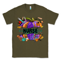 Army Green halloween nurse pumpkin Classic Tee - NancyCooperArtShop