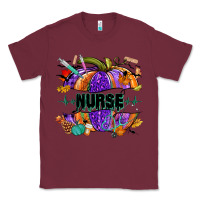 Burgundy halloween nurse pumpkin Classic Tee - NancyCooperArtShop