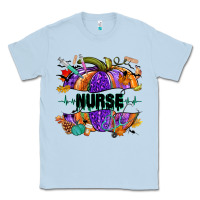Dusty Blue halloween nurse pumpkin Classic Tee - NancyCooperArtShop