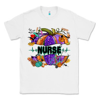 White halloween nurse pumpkin Classic Tee - NancyCooperArtShop