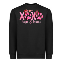 Black xoxo hugs and kisses paws Heavyweight Sweatshirt - NancyCooperArtShop