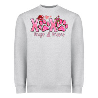 Heather Grey xoxo hugs and kisses paws Heavyweight Sweatshirt - NancyCooperArtShop