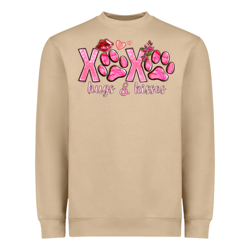 Xoxo Hugs And Kisses Paws Heavyweight Sweatshirt by NancyCooperArtShop | Teevron