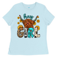 Baby Blue hay girl Ladies Tee - Zillion Design Studio