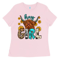 Bubblegum Pink hay girl Ladies Tee - Zillion Design Studio