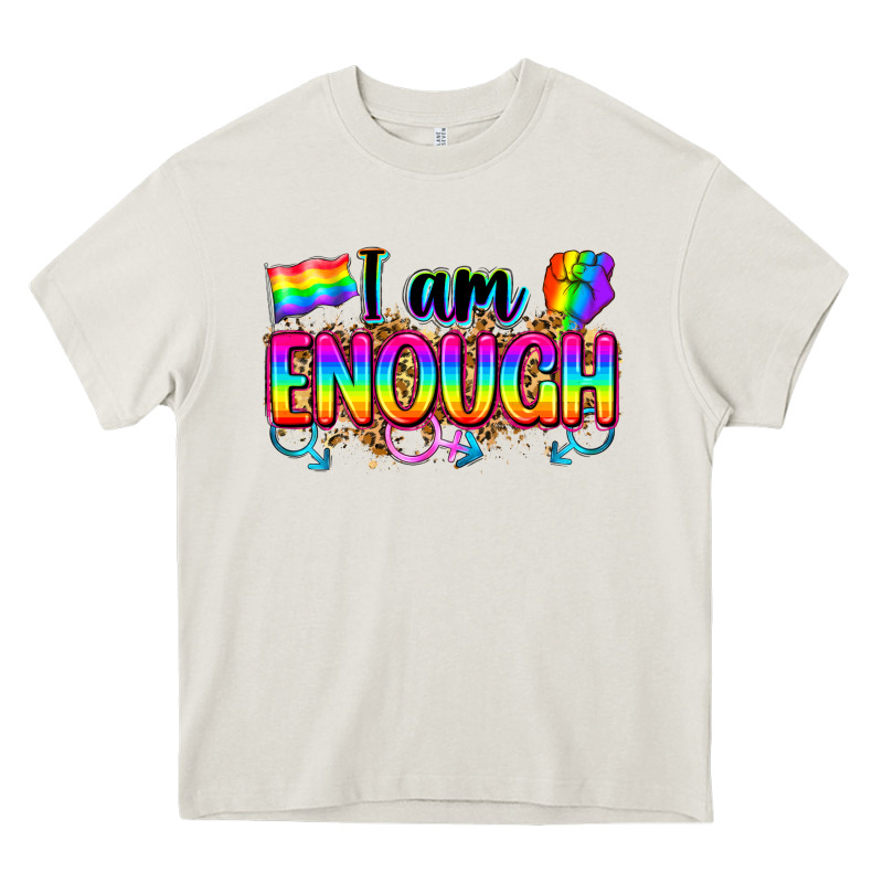 I Am Enough Heavy Core Tee by Zillion Design Studio | Teevron