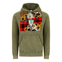Vintage Olive bullskull Sunflower Vintage Hoodie - JahusDesignShop