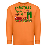 Carrot Christmas Begins With Christ Premium Sweatshirt - Bettercallsaul