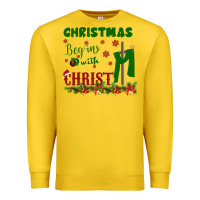 Lemon Christmas Begins With Christ Premium Sweatshirt - Bettercallsaul
