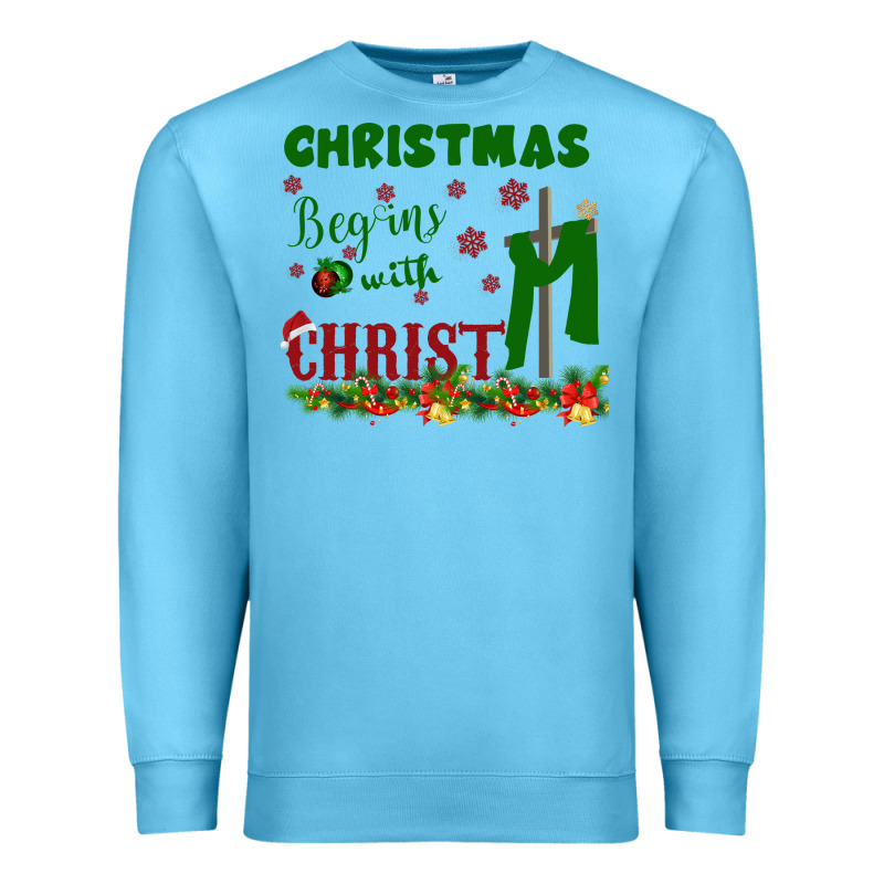 Christmas Begins With Christ Premium Sweatshirt by Bettercallsaul | Teevron