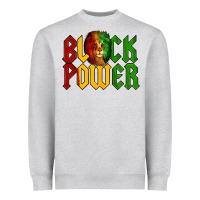 Heather Grey Juneteenth Lion King Black Power Heavyweight Sweatshirt - LillyAllenDesigns