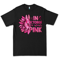 Black In October We Wear Pink Sunflower Premium Tee - texasbilliewilder