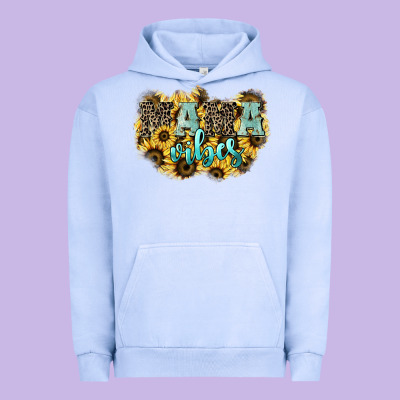 Mama Vibes Leopard Mother's Day Urban Hoodie Designed By Howdyjamesfarm