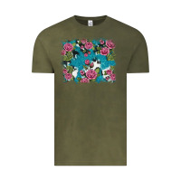 Vintage Olive v.drose glitter cowhide Vintage Tee - AdoDesignShop