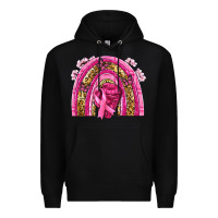 Black breast cancer rainbow Premium Hoodie - NancyCooperArtShop