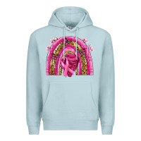 Blue Mist breast cancer rainbow Premium Hoodie - NancyCooperArtShop