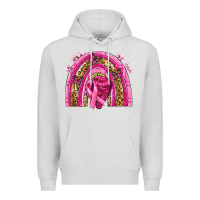 Dove Grey breast cancer rainbow Premium Hoodie - NancyCooperArtShop