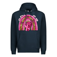 Navy breast cancer rainbow Premium Hoodie - NancyCooperArtShop