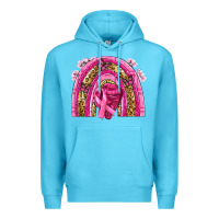 Ocean Blue breast cancer rainbow Premium Hoodie - NancyCooperArtShop