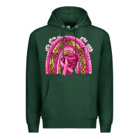 Sports Green breast cancer rainbow Premium Hoodie - NancyCooperArtShop